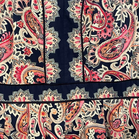 Talbots Navy and Pink Paisley Dress - Picture 2 of 8